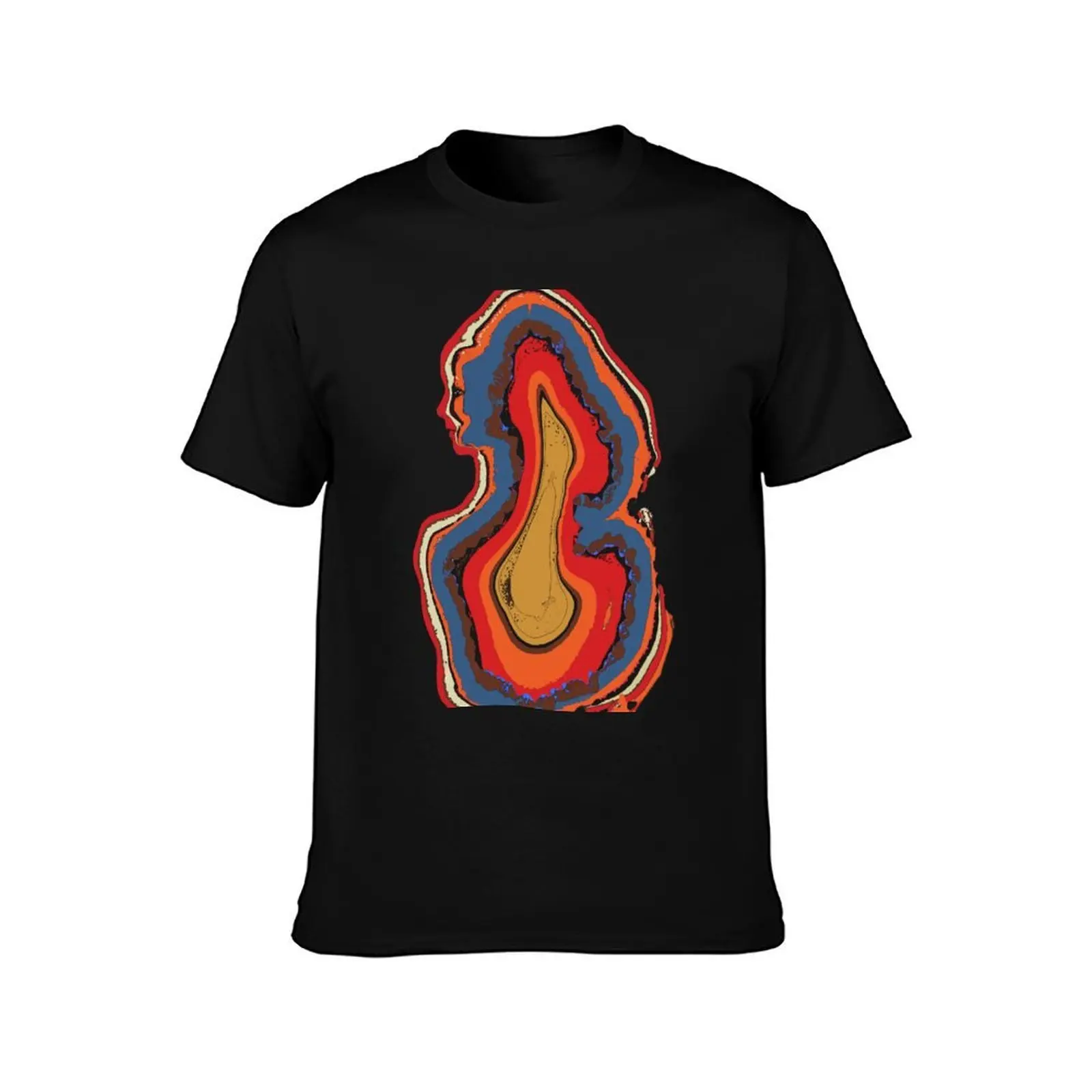 Mutual Core T-Shirt, Summer Casual Cotton Tee, Oversized Streetwear Tops, Vintage Graphic Print, Loose Fit Short Sleeve