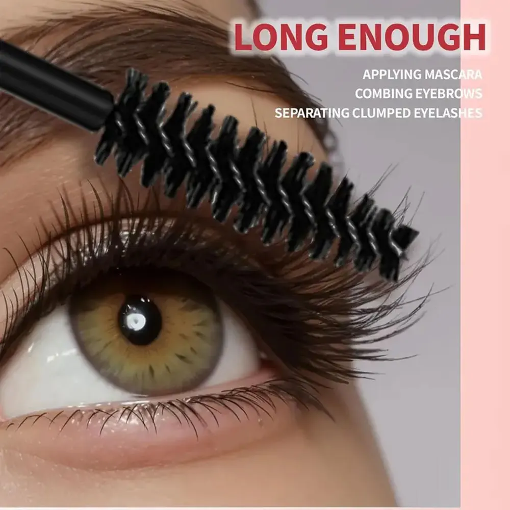 طقم صولجانات ماسكارا للاستعمال مرة واحدة ، أدوات ملمع شفاه ، فرشاة رموش ، فرشاة راحة يد غير معطرة بقضيب بلاستيك ABS ، صولجانات