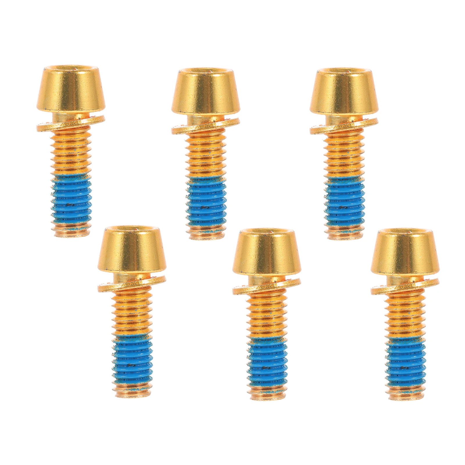 

6pcs Titanium Alloy Mountain Rotor Bolts Sturdy Disc Brake Replacement Screws Bike Accessories Cycling Supplies Screws For Bike