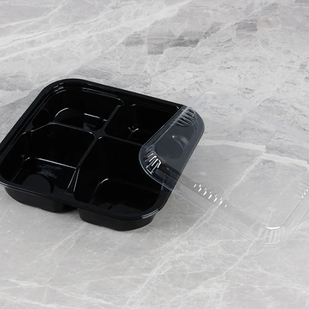 

Набор из 10 герметичных пластиковых контейнеров для фруктовых салатов с 4 отделениями, портативные, для хранения свежих продуктов, для дома, магазина, доставки