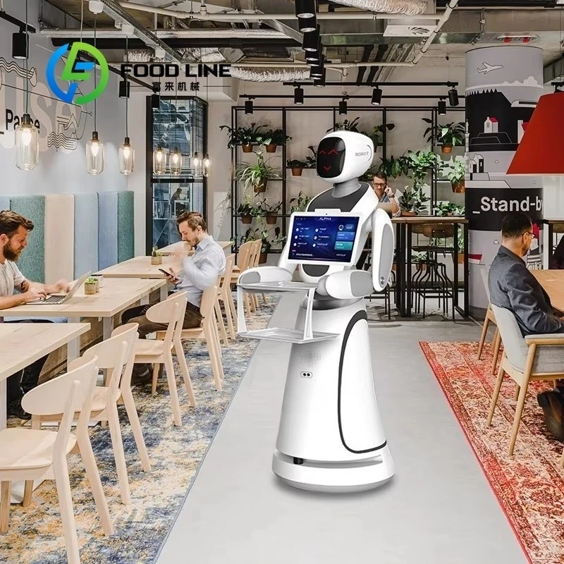 Customized Smart Obstacle Avoidance Humanoid Service Robot Automatic Reception Guidance Machine For Hotel Office Commercial