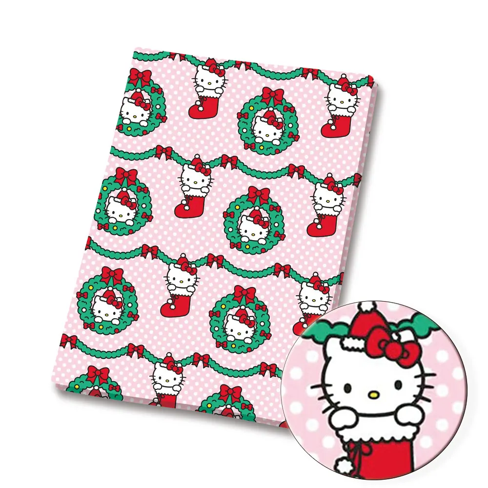Hello Kitty 140x50CM Cartoon cotton fabric Patchwork Tissue Kid Home Textile Sewing Doll Dress Curtain Polyester cotton Fabric image 5