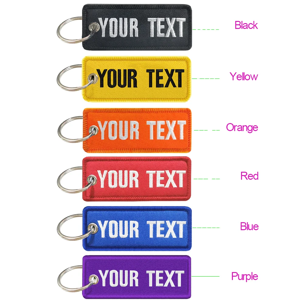 Personalized Name Customization Embroidery Patches, Car, Motorcycle, Backpack, Door Lock, Key-Chain Tag