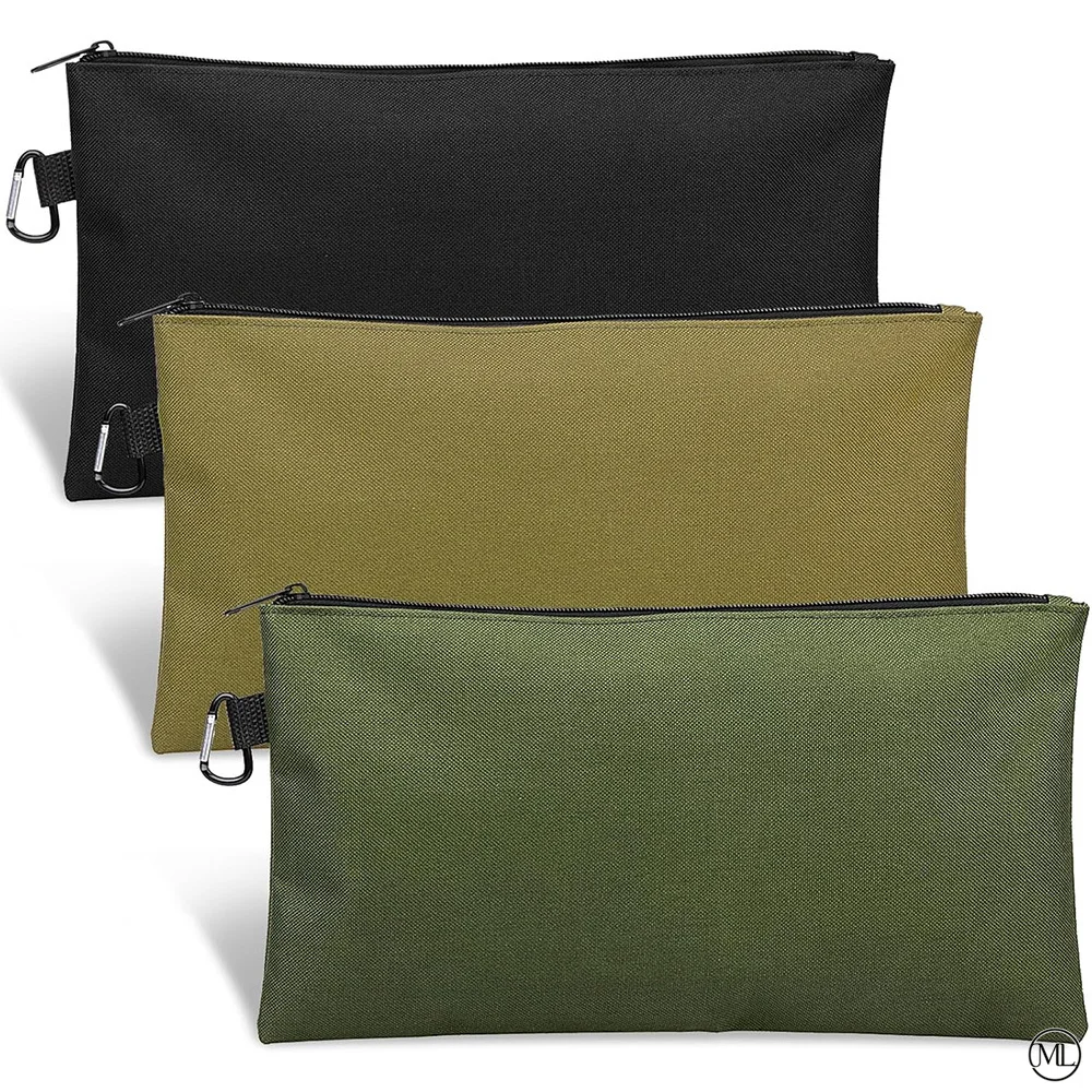 Tool Bag Zipper Pouch Multi-Function Bag Wear-Resistant Tool Organizers for Camping Woodworking Electrician Gardening