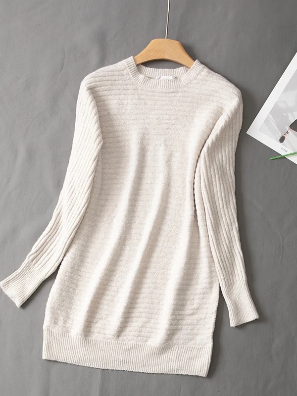 

Autumn Winter 2025 New Sle Paper Thin Person High End Batwing Sve round Ne Lazy Faion Trend Women's Sweater Casual L...