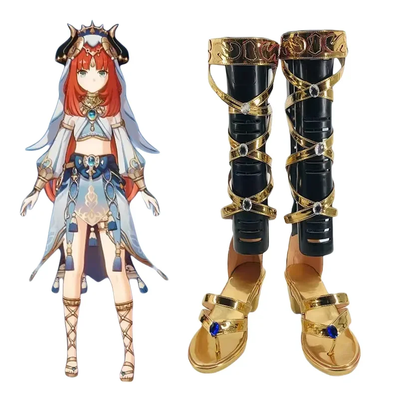 

FC6Genshin Impact Nilou Cosplay Shoes Nilou Anime Cos Comic Halloween For Woman Men Shoes@FC8！