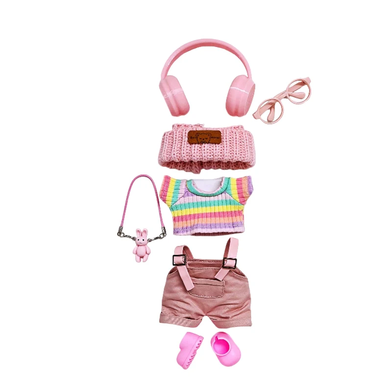 

Одежда для 17 см Labubu I II III Idol Doll, милая мини-плюшевая кукла, одежда, корейская Kpop Exo Idol, куклы, аксессуары для самостоятельного изготовления, комплект с капюшоном