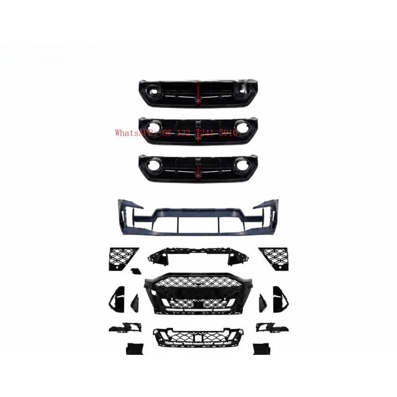 Hongsheng Product A3 S3 8Y PA Front Rear Bumper Upgrade RS3 Style Body Kit for 2025 2026 2027 Conversion Kit Hathack Sean