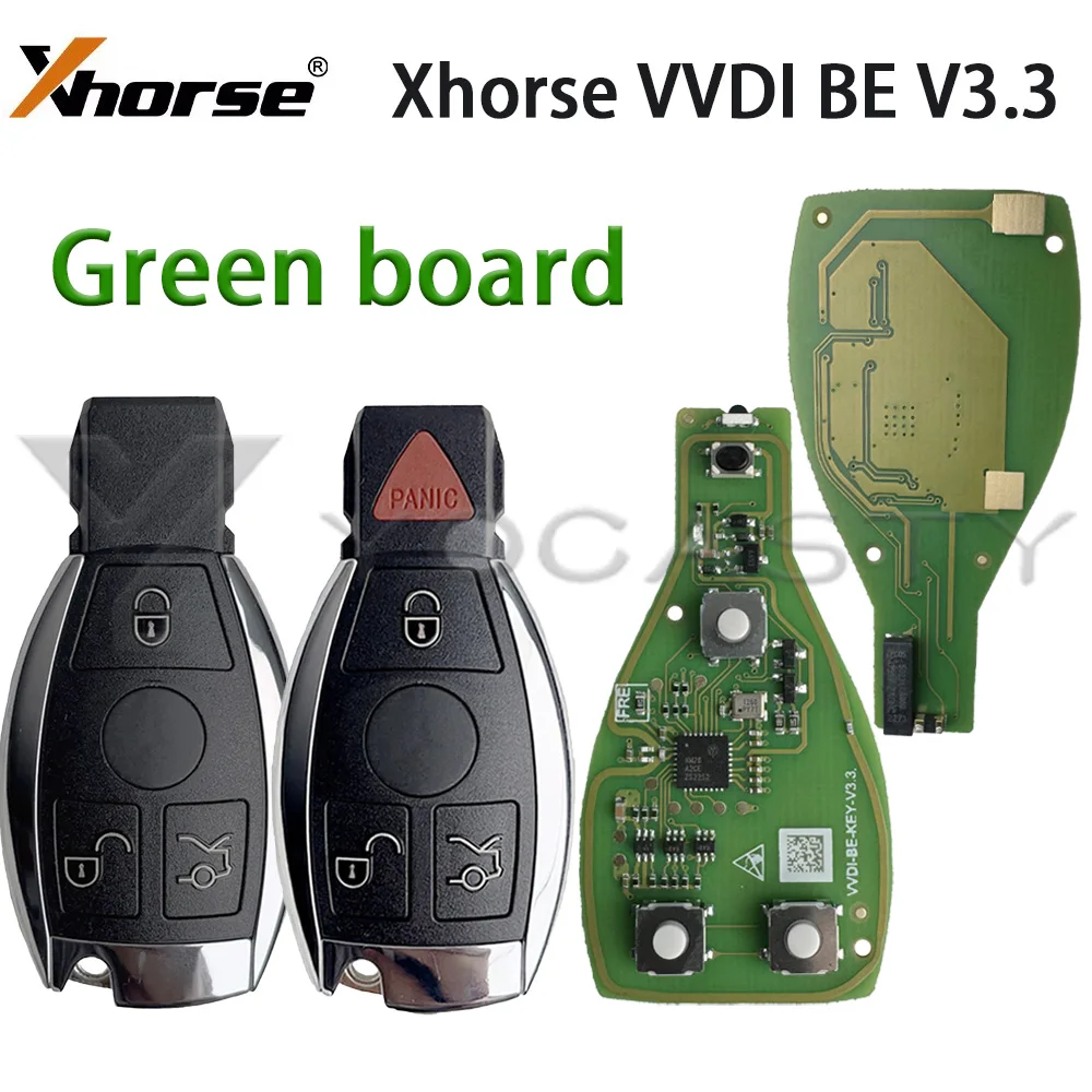 YOCASTY Xhorse VVDI BE Key V3.3 PCB For Mercedes Benz BGA NEC Remote Key Chip Improved Version Smart 433MHz 315MHz Green Board