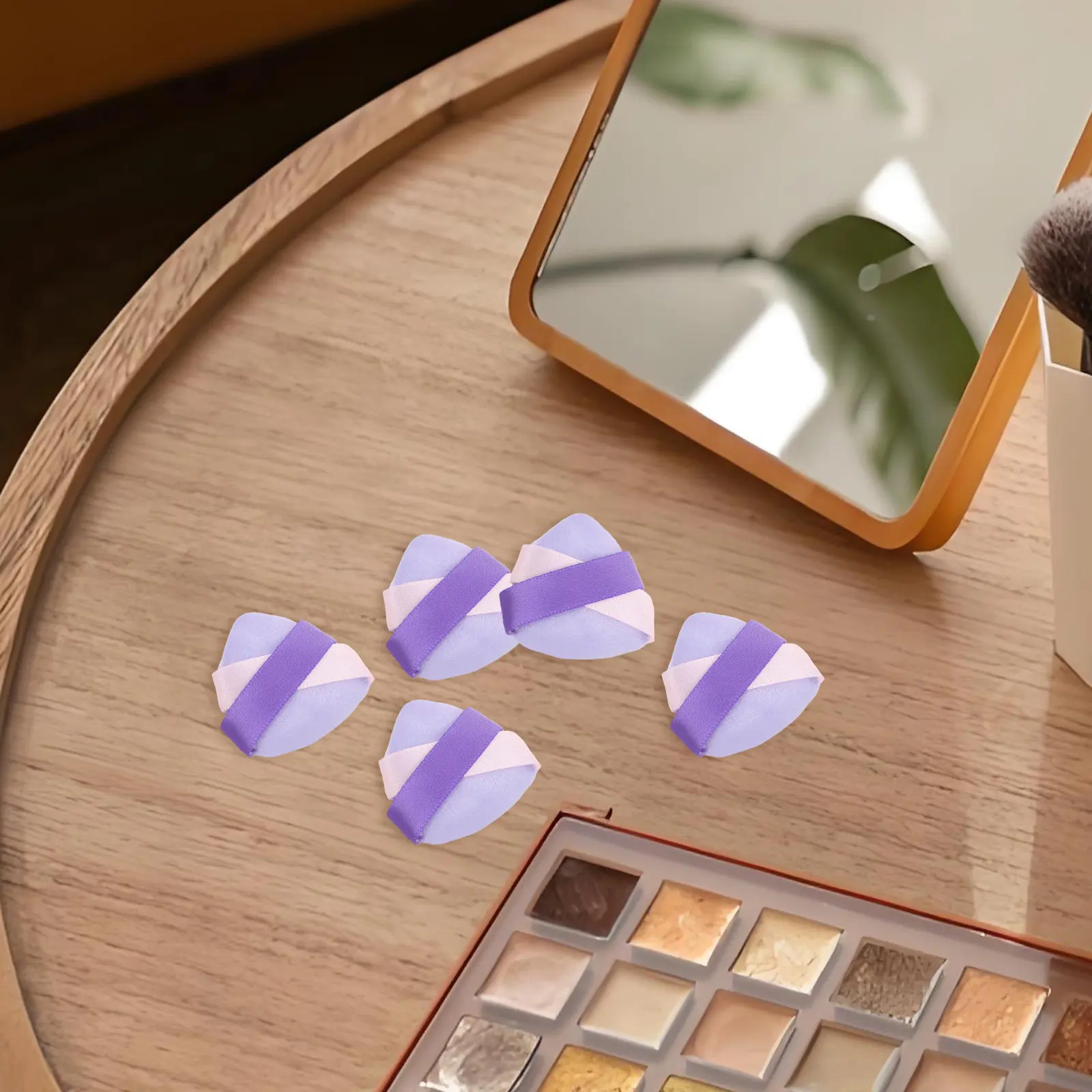 

20Pcs Mini Triangle Powder Puff Compact Velour Face Applicator for Loose Setting Powder Foundation Blending Travel Touch Up