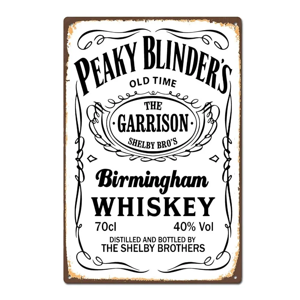 Vintage Tin Sign Peaky Blinders Metal Sign Poster Retro Art Plaque Wall Decor for Home Bar Pub Cafe Restaurant 8x12 Inch