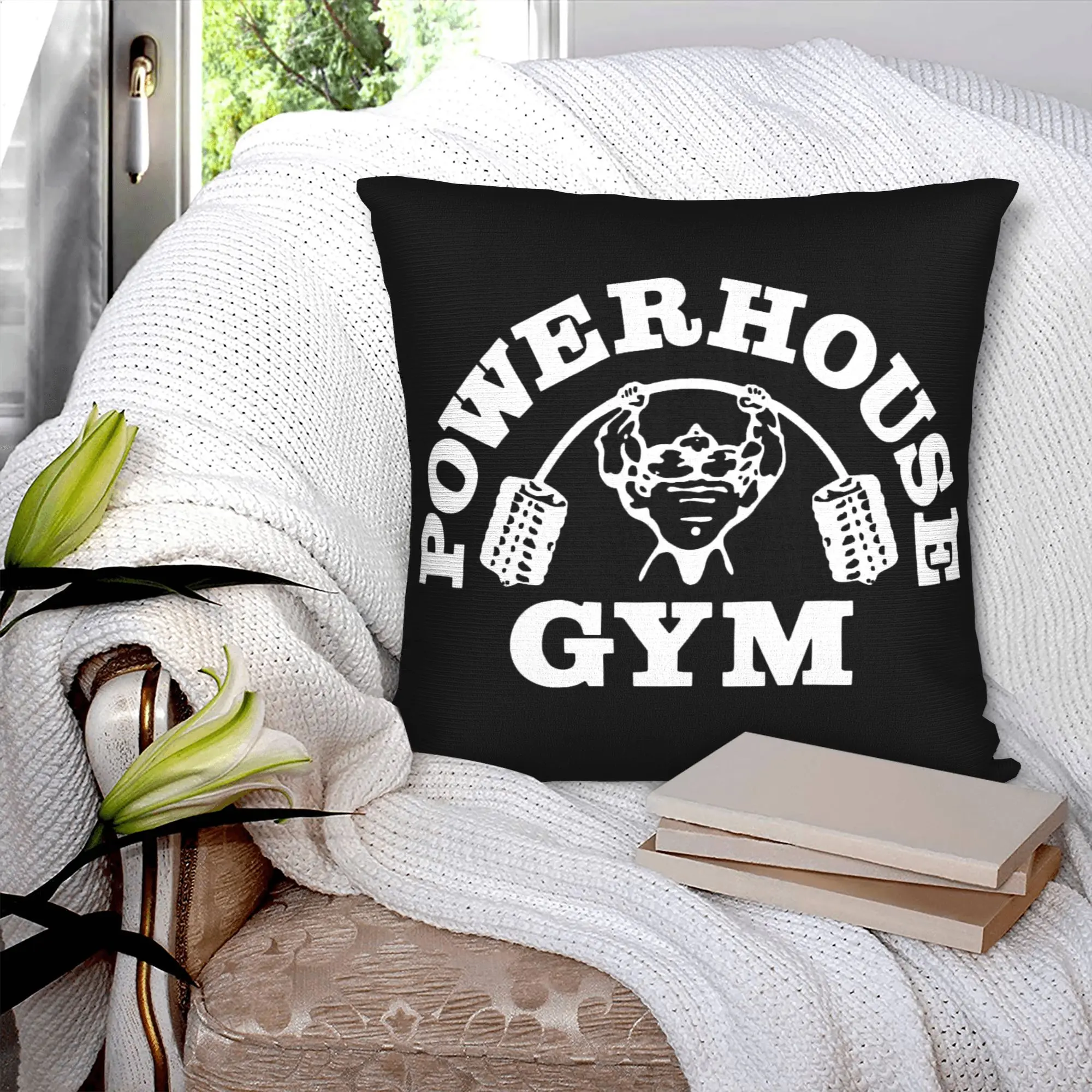 Powerhouse Gym Luxury Throw Pillow Covers Decoracion Salon Case Bodybuilding Fitness Muscle Cushion