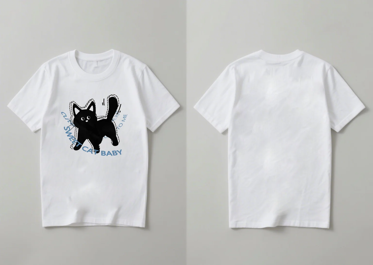 

2025 новая модная и модная рубашка с короткими рукавами и принтом страшного кота, свободная, удобная, повседневная и универсальная.