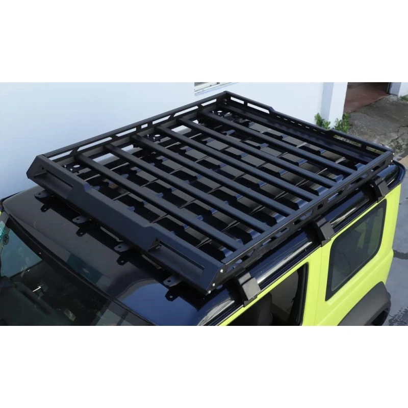 Aluminum 4x4 Basket Rack with Light Bar Car Roof Rack Cargo Box Accessory for  Jimny Sierra JB74 JB74W JB64 JB64W