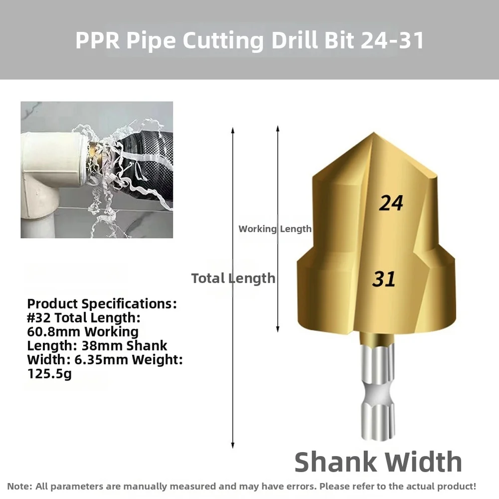 3pcs PPR Lifting Drill Bit 20/25/32mm Step Drill Bit Set Hex Shank Hole Opener Drill Bits For Water Pipe Connection Tool