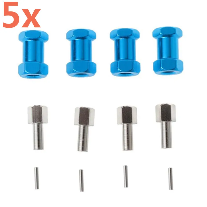 5Sets RC Aluminum HEX 12mm longer combiner climbing simulation Car 20mm coupler AL For 1/10 Scale Models TAMIYA CC01 AXIAL SCX10