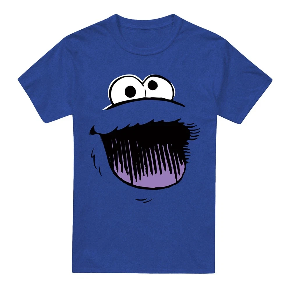 Sesame Street Biscuit Monster Retro Sketch Pattern T-shirt Street Fashion T-shirt Men's Daily Wear Outdoor Sports Available