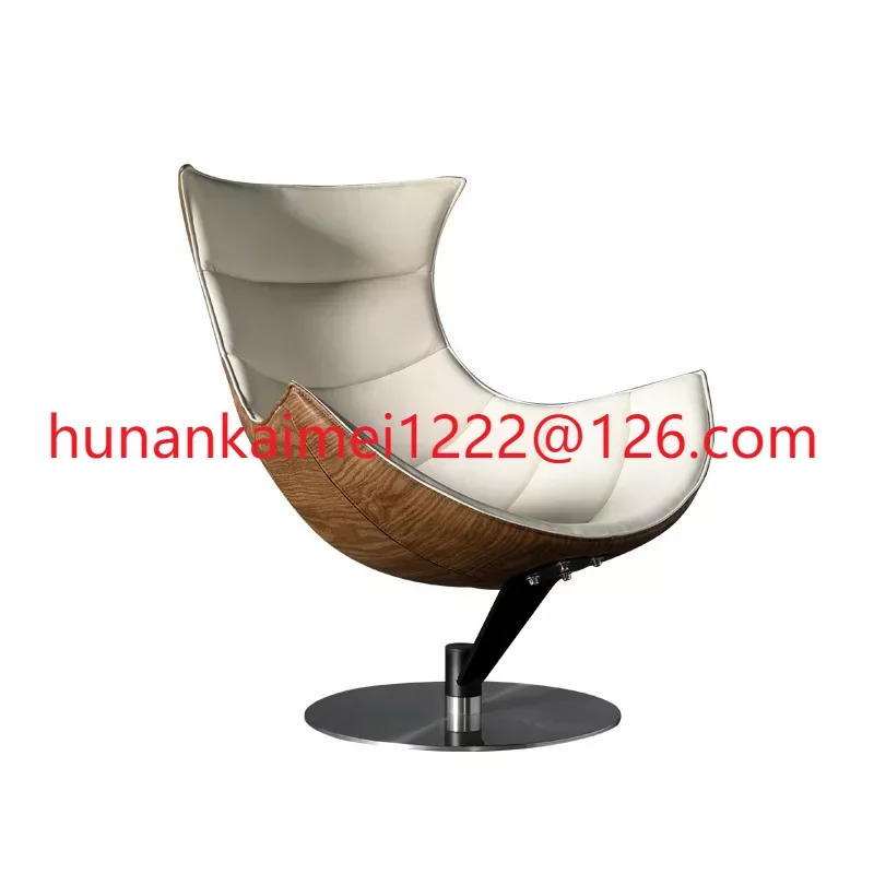 

Single sofa chair living room leisure rotating leather high back chair