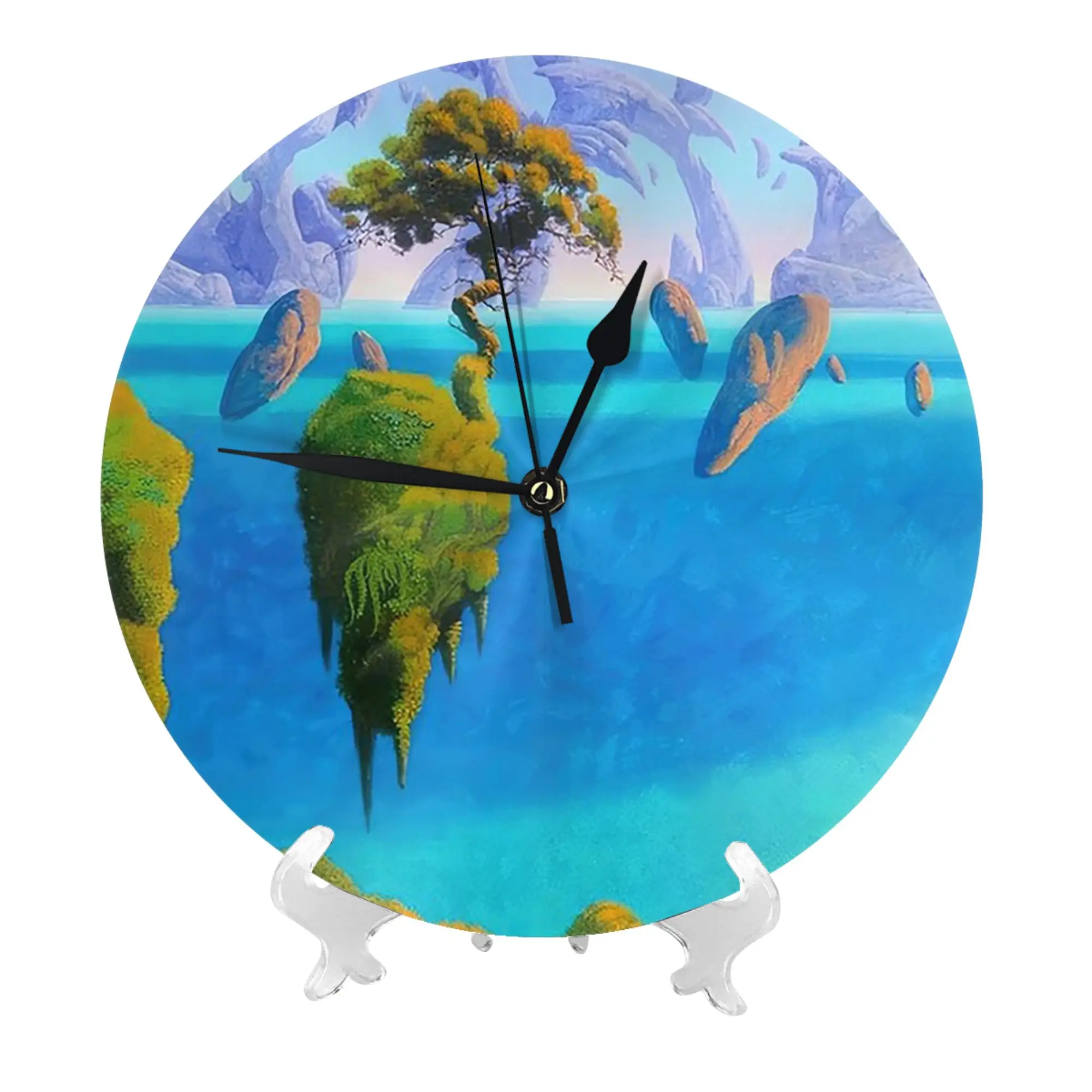 New Upload  - Roger Dean - Best Artist Wall Clock Room Decoration Silent Round Clock for Bedroom Living Kitchen Home