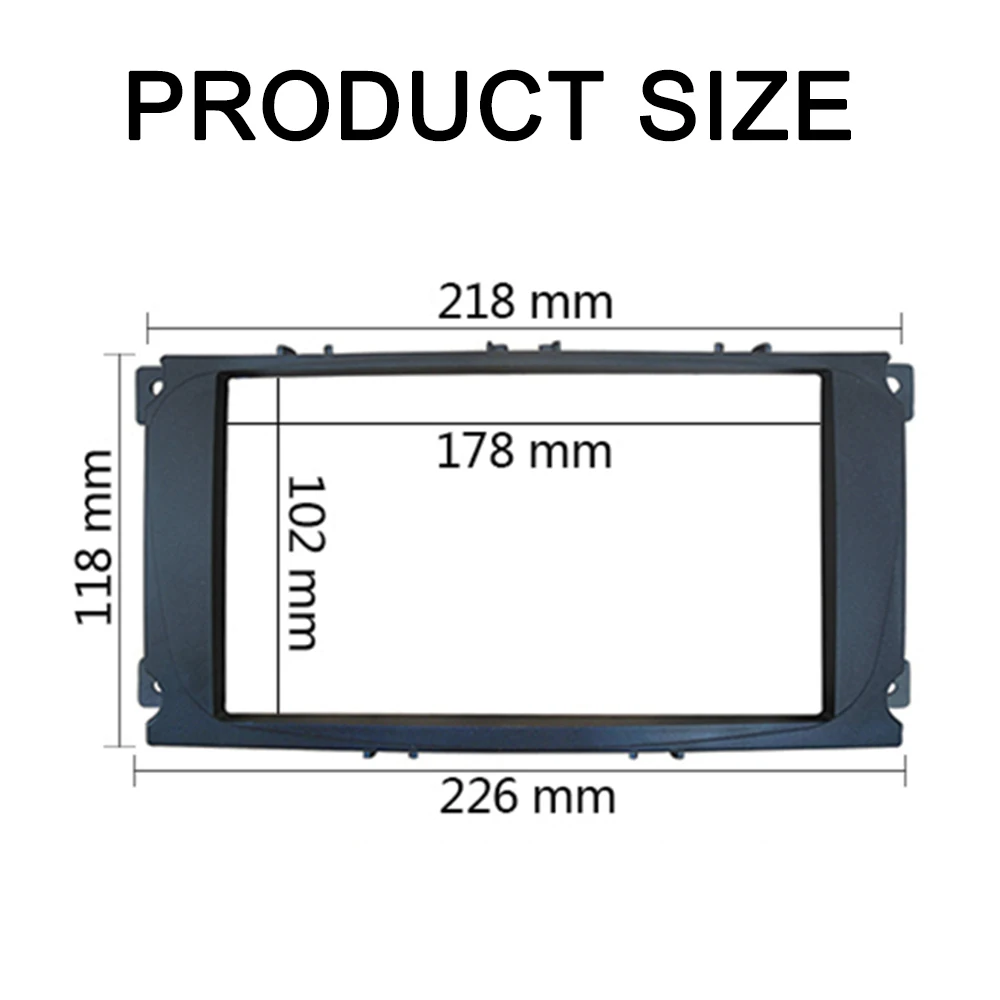 2 Din Car Radio Fascia for Ford Focus II Mondeo Kuga S-Max C-Max Galaxy Stereo Dash Kit Fit Installation Trim Facia Frame Bezel