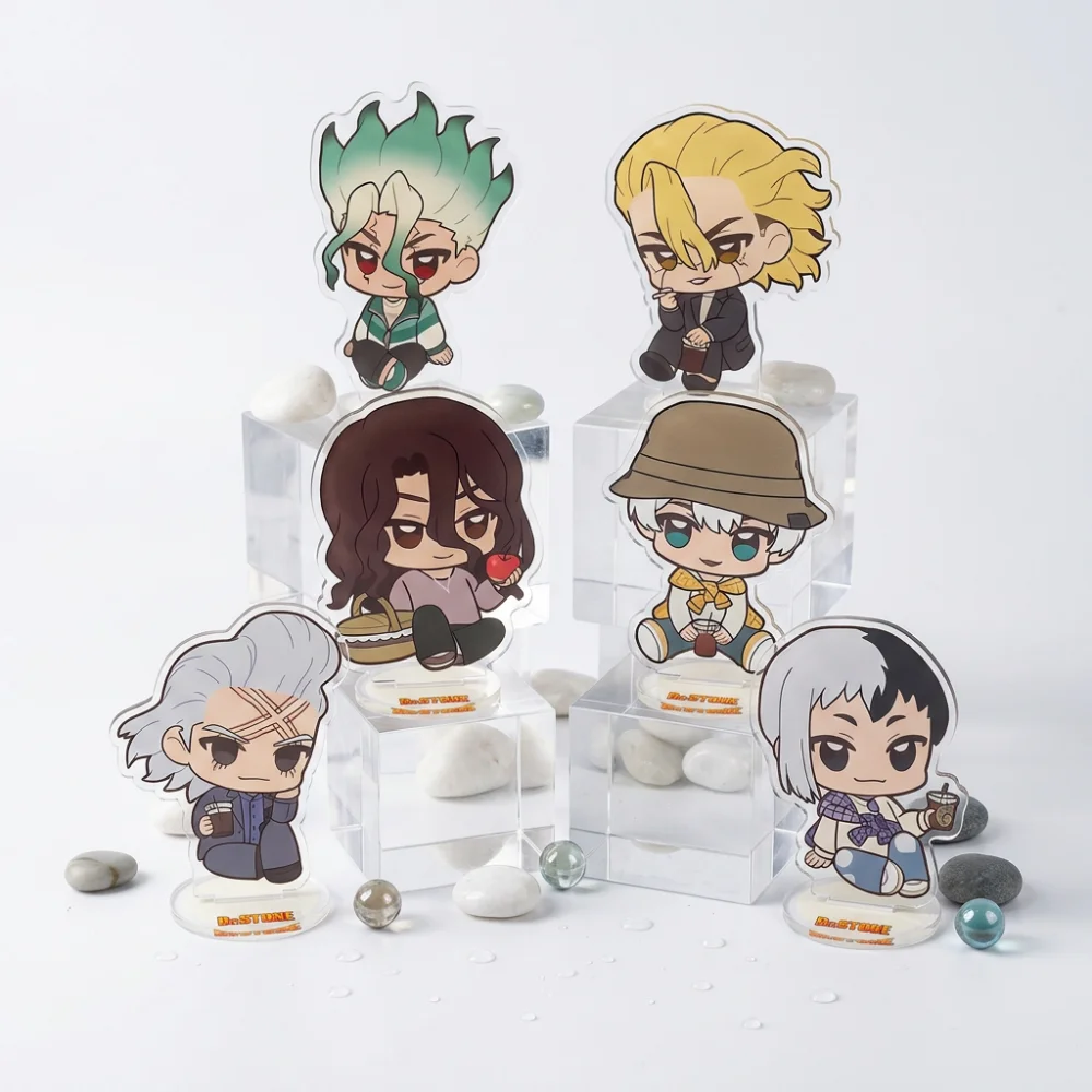 Anime Dr.STONE Senku Gen Ryusui Tsukasa Chrome Ruri Suika Cosplay Acrylic Stand keyring Ornaments Figure Stand Halloween Gift