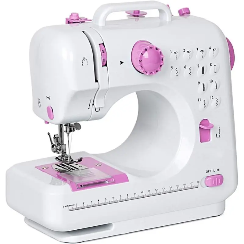 Mini Portable Electric Sewing Machine 12 Built-in Stitches for Home Travel DIY for Household