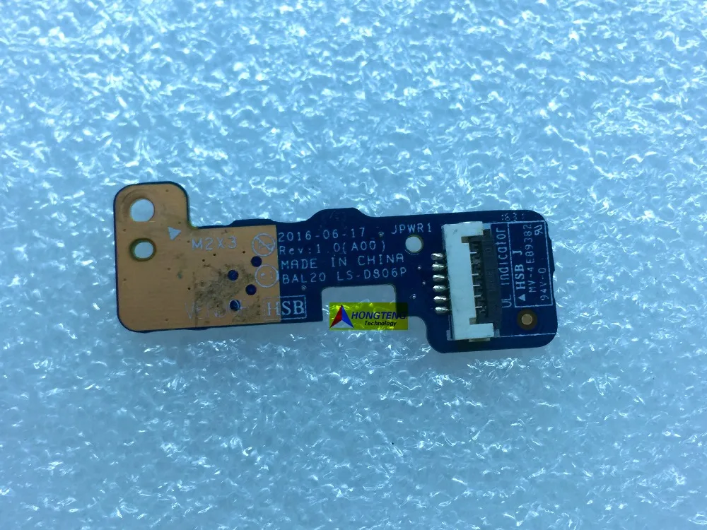 Original FOR Dell Inspiron 5767 Power Button Board with Cable LS-D806P  Test OK