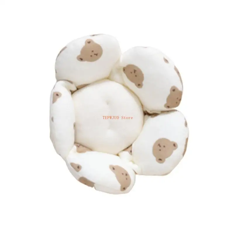 U50F Soft and Breathable Baby Car Headrest Cartoon Travel Pillow for Newborns