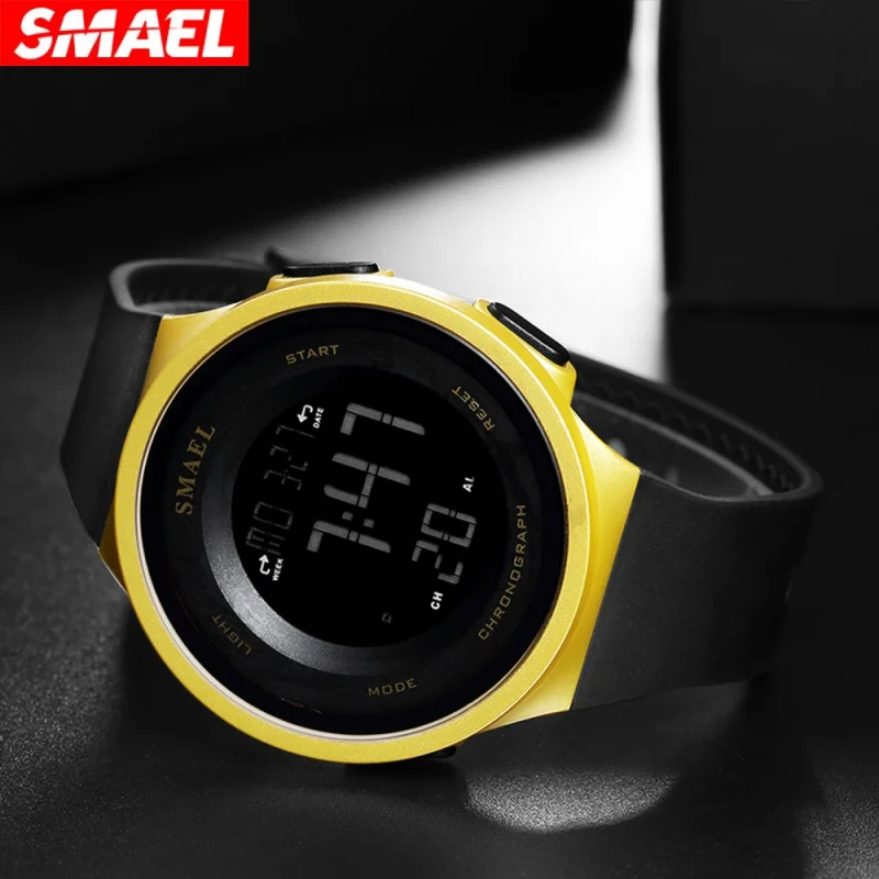 Smael Simple Digital Watch Waterproof Leisure Youth Children Student Electronic Sport Watch Watch