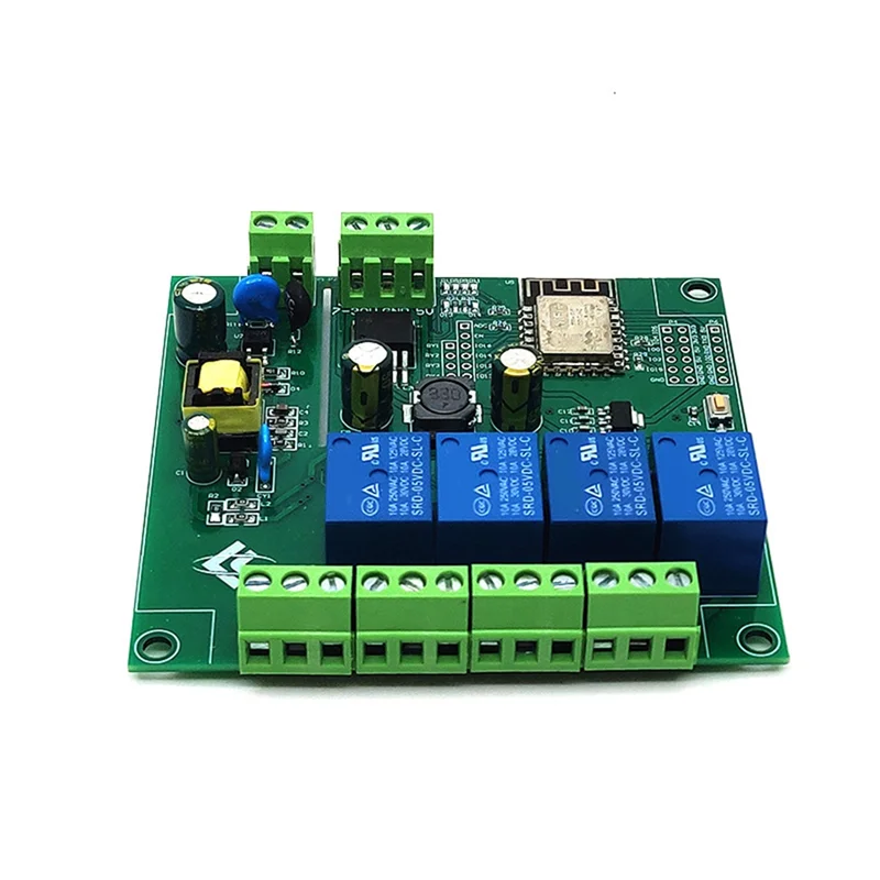 4 Channel ESP8266 Wireless WIFI Relay Module ESP-12F Development Board AC90-250V/DC7-30V/5V E-WeLink APP Remote Control