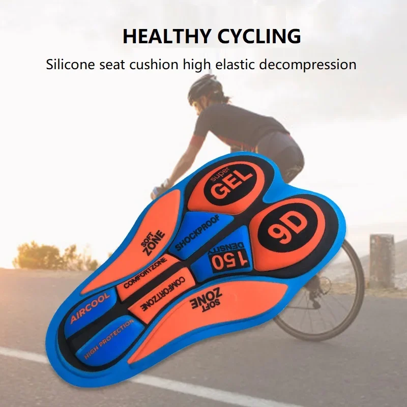 Men Cycling Gel Pad 9D Shockproof Pink Cushioned Pad Women Breathable Hole Riding Base Cushion 12D 19D 20D Moto Silicone Gel Pad