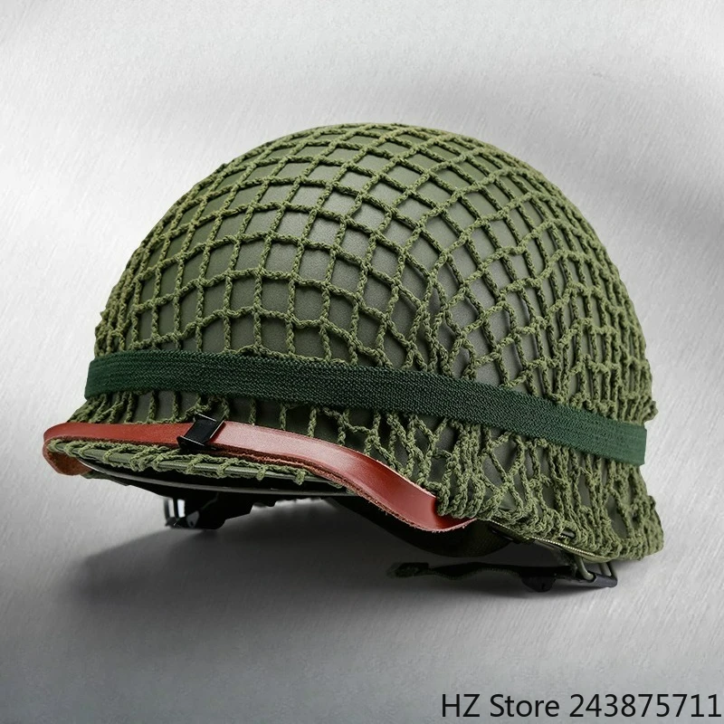 Военный стальной шлем M1, тактический шлем армии США, реплика защитных шлемов, WWII, WW2, уличный CS, пейнтбольный зеленый стальной шлем