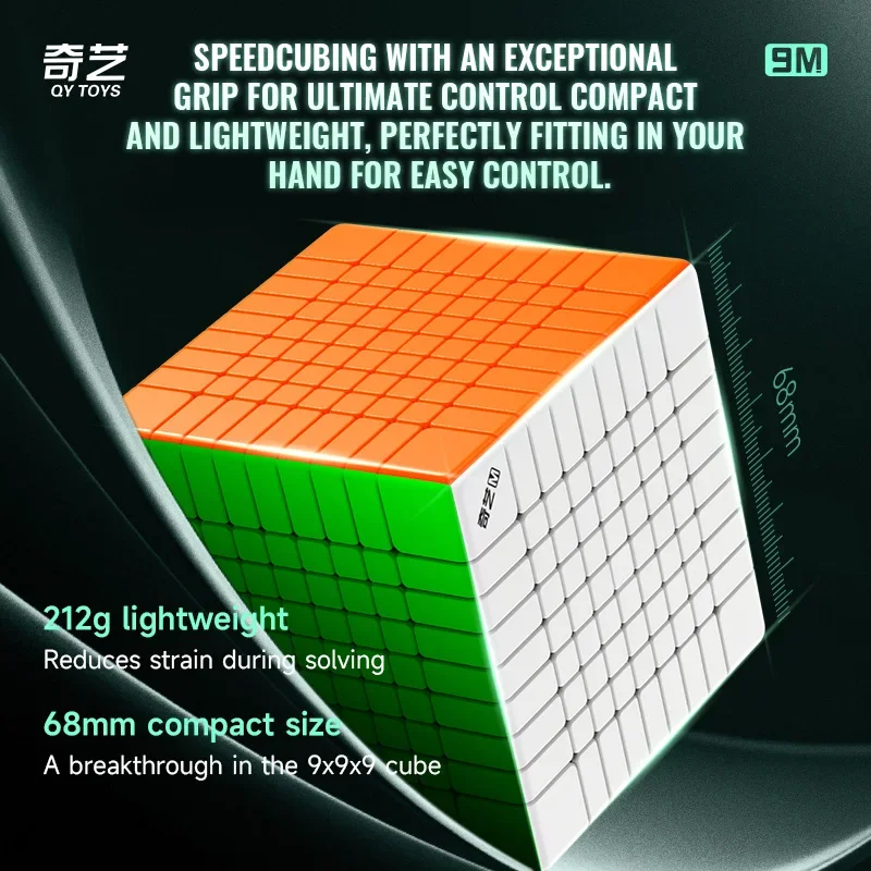 [ECube] QiYi 9X9 M Core Magnetic Magic Speed Cube Professional Fidget Toys Qiyi 9M Cubo Magico Puzzle