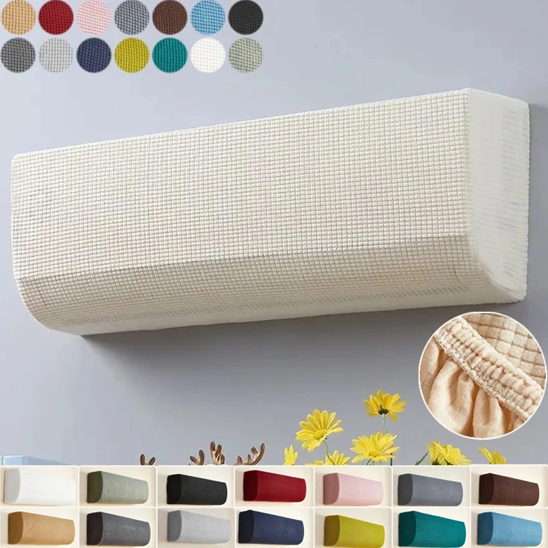 

1PC Solid Color Air Conditioner Dust Cover Wall Mounted Protector Soft Easy Cleaning Elastic Indoor Covers Home Decor 에어컨 방진 덮개