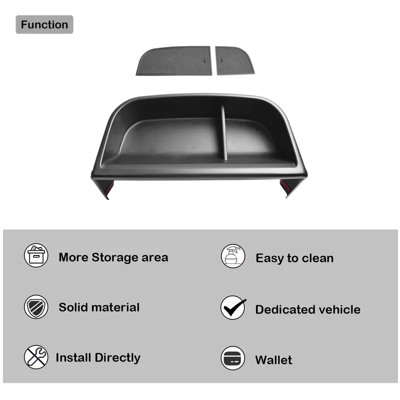 For 2021 2022 2023 2024 Toyota Sienna Center Console Dashboard Tray Storage Car Box Dash Board  Organizer ABS Insert Accessories - Image 5