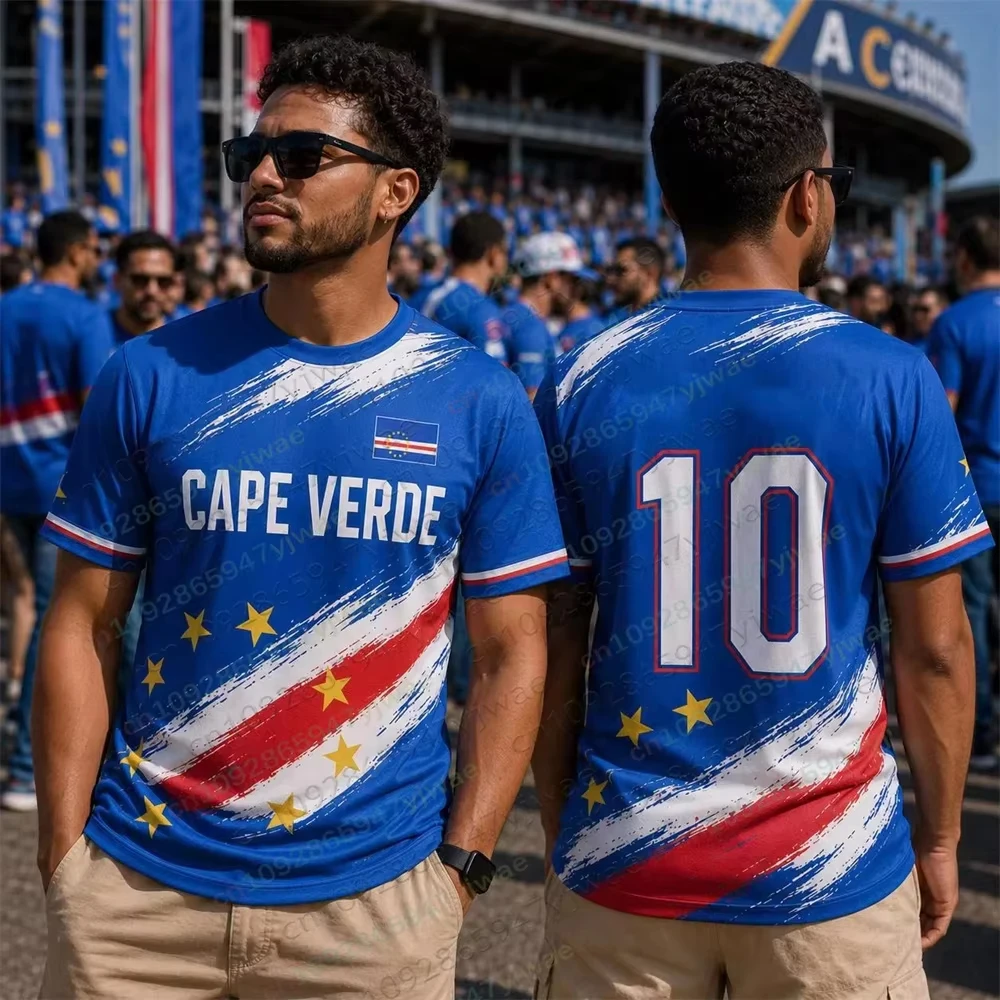 Cape Verde Football Jersey Unisex Quick Dry Soccer Shirt Breathable Match Day Tee Summer Sportswear for Adults 2026