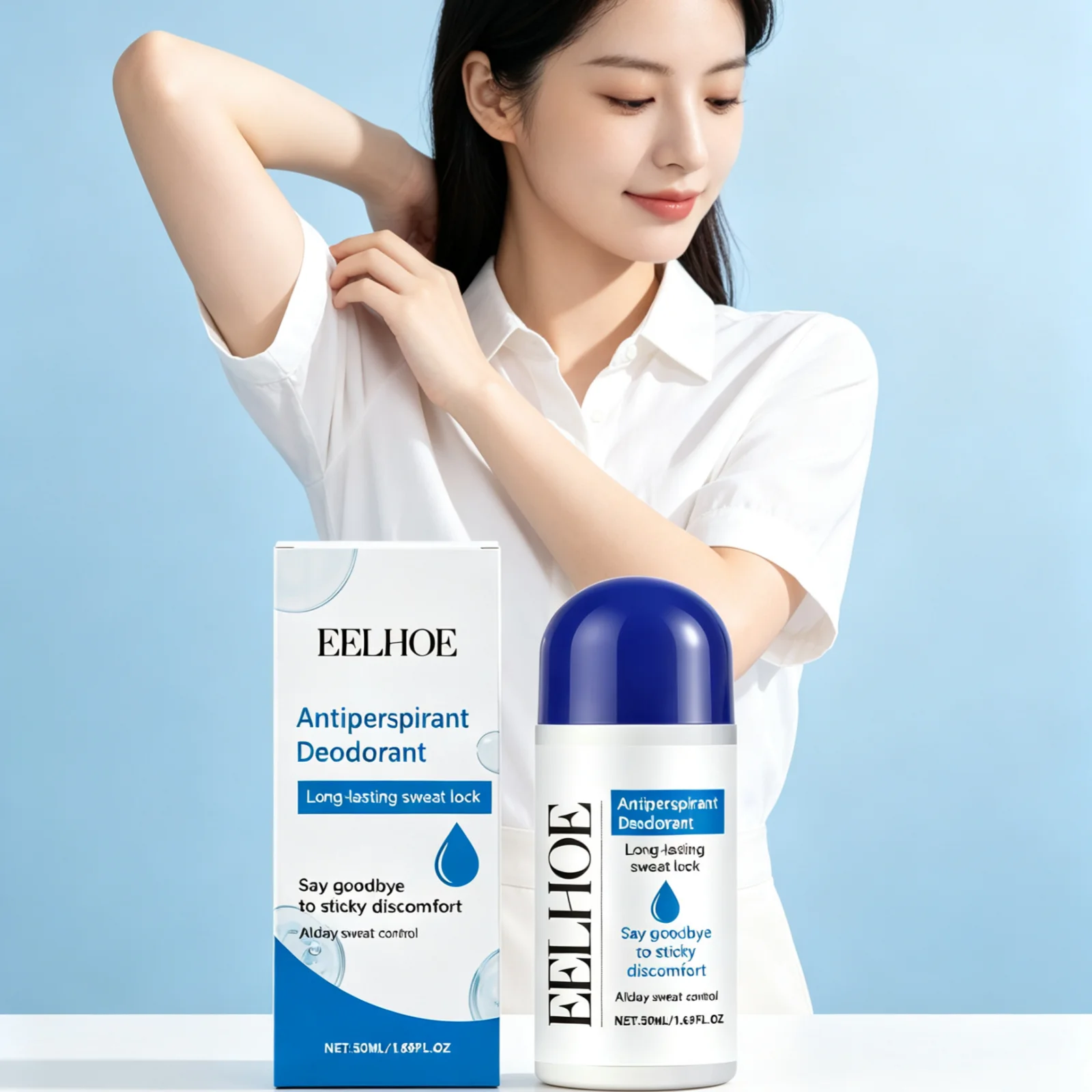 EELHOE Roll on Antiperspirant Deodorant Long Lasting Freshness Reduce Body Odor Anti Perspiration Underarm Sweat Control Roller