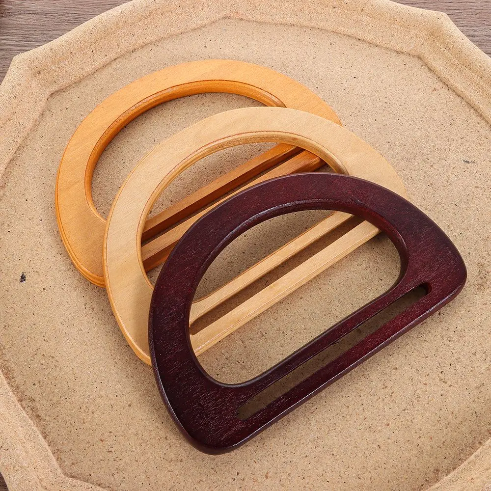 Diameter 15cm Wooden Bag Handle Replacement DIY Handbag Tote Handles O Bag Handles Purse bags Classic Straps Bag Accessories