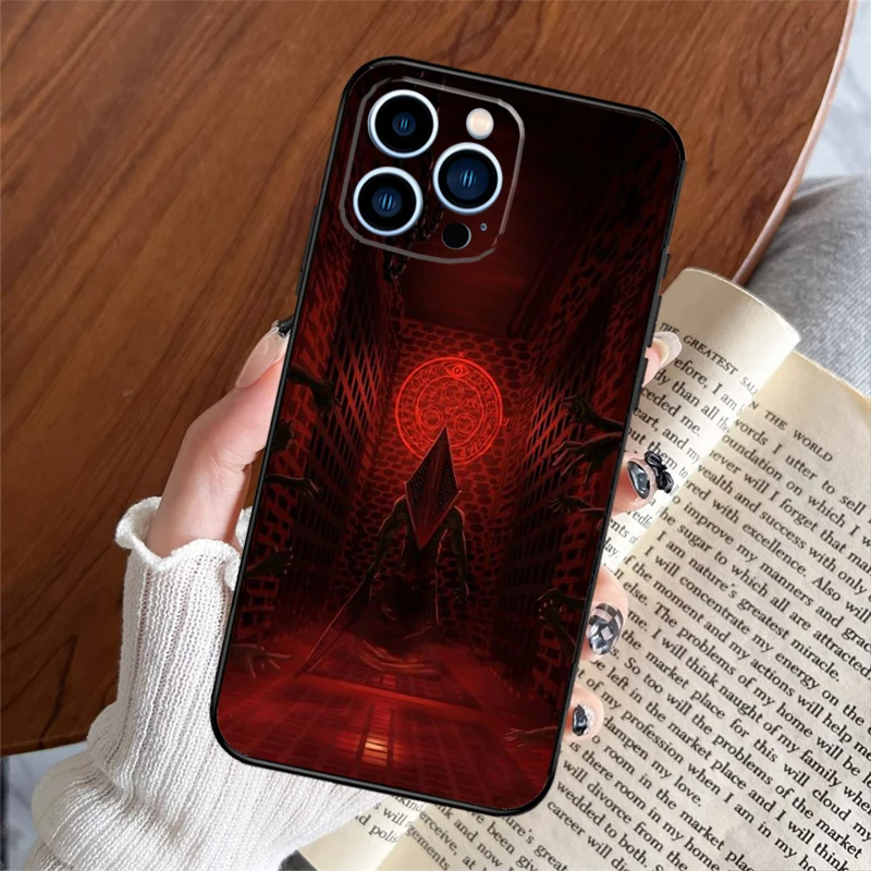 Horror Game Silent Hill Case For iPhone 16 15 14 Pro Max 13 12 Mini 11 Pro Max X XR XS 7 8 Plus Soft Cover Funda