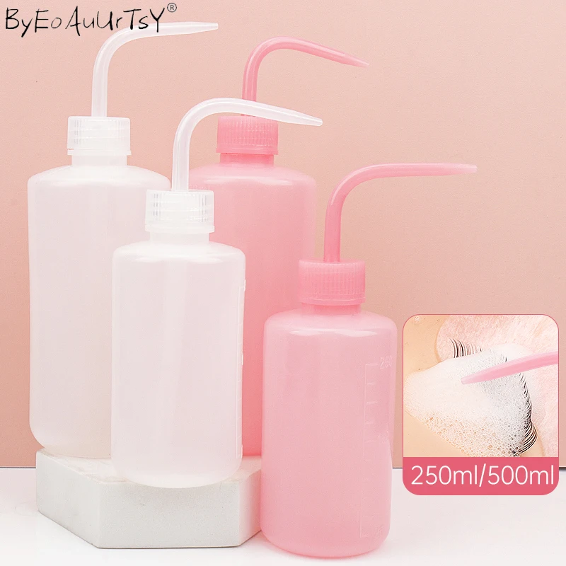 Eyelash Cleaning Washing Bottle Eyelash Extension Tool Elbow Narrow Mouth Long Tube Clean Eyebrow Skin Care Remover Bottle