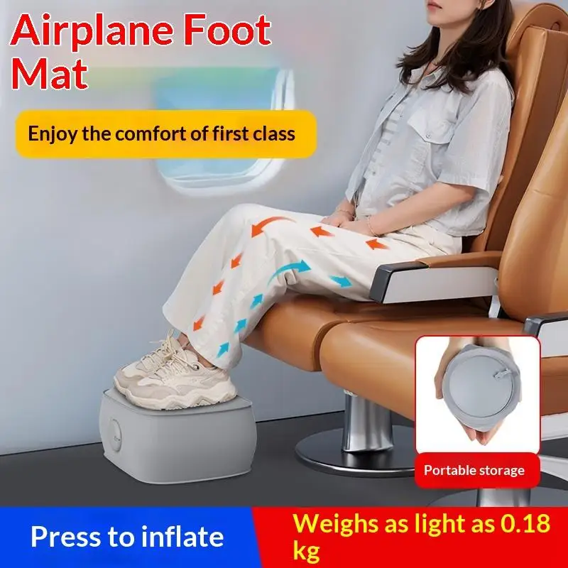 Inflatable Footrest Pillow PVC Foot Rest Air Cushion Travel Office Home Leg Up Relaxing Under Desk Tool