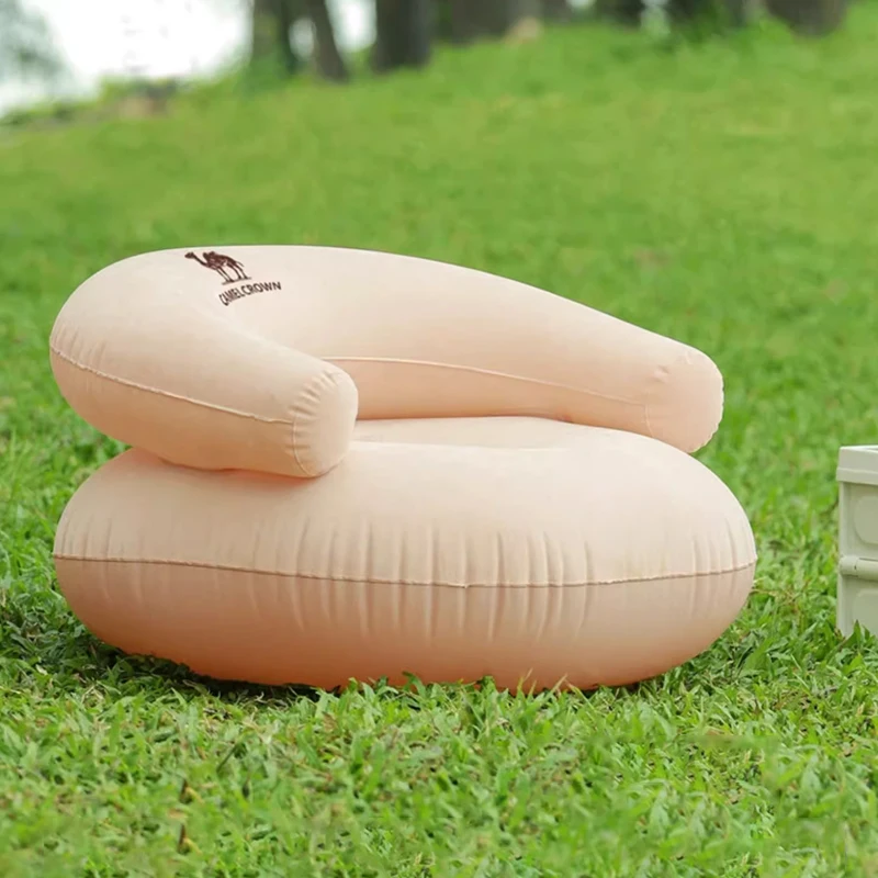 GOLDEN CAMEL Inflatable Sofa Lazy Single Air Mattress Sofa without air Pump Bag Portable Camping Recliner Home Camping Supplies