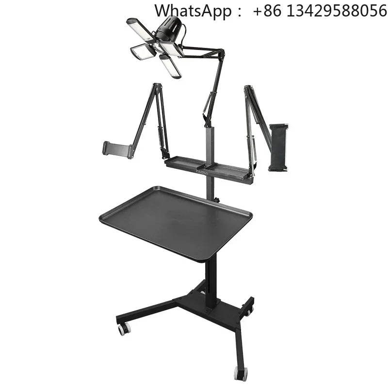 Folding Multifunctional Tattoo Workbench with Four-Leaf High-Brightness Light and Mobile Color Bracket