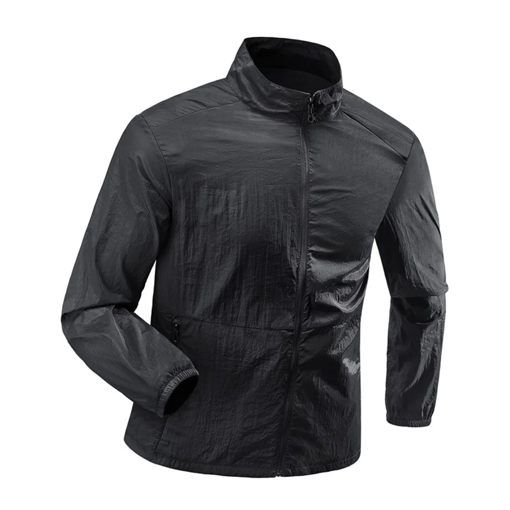 Men's Lapel Style Jacket with Long Sleeves Made of Polyester for Outdoor Fishing and General Outdoor Lifestyle Use