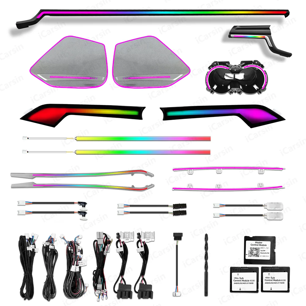 ICarsin Upgrade 256 Colors Symphony Led Car Interior Ambient Lights Decoration for Audi A5 B9 Coupe Atmosphere Strip Accessories