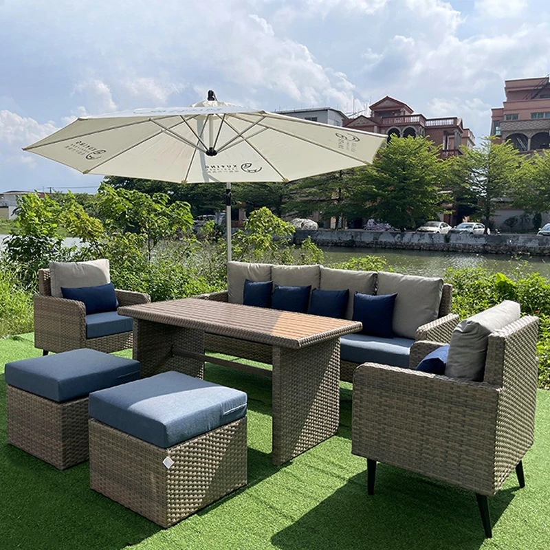 

Outdoor leisure rattan sofa courtyard balcony single rattan