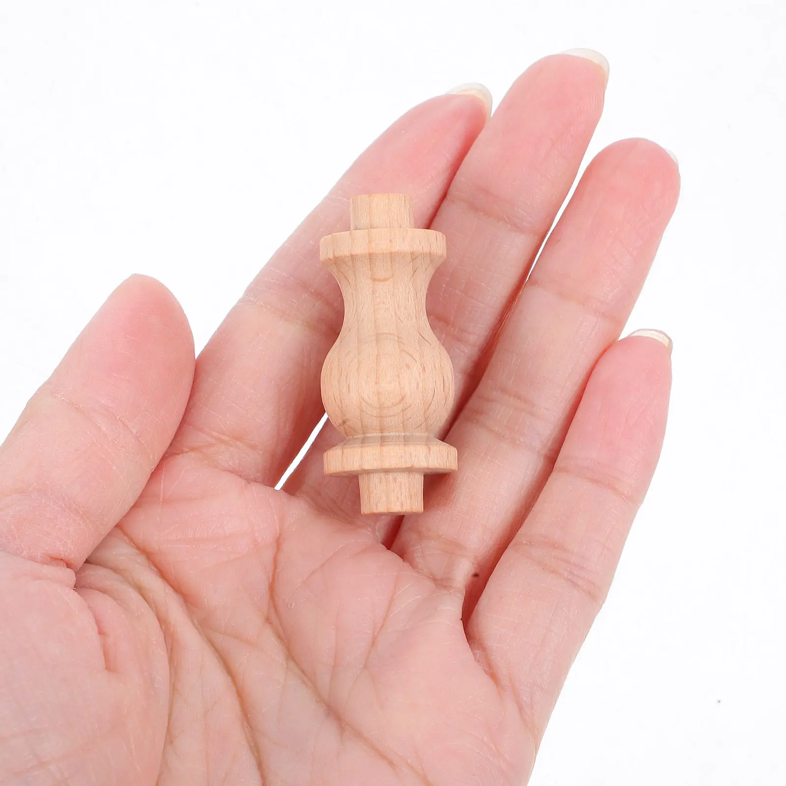 10Pcs Solid Wood Roman Style Mini Columns Balusters for Staircase Interior Deck Railing Decorative Pillars Stair Spindles Wooden