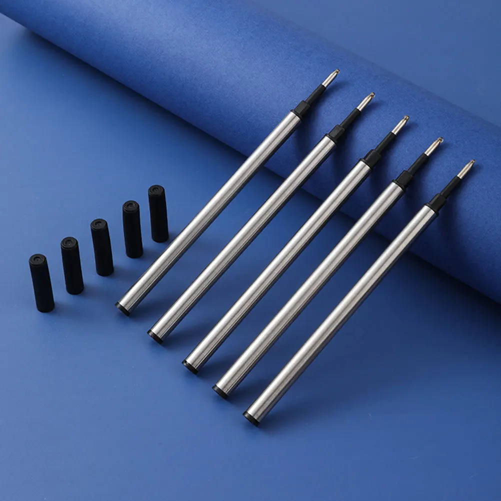 

10Pcs Metal Pen Refills Universal Writing Pens Refill Deeply Pigmented Ink for School Signature Marker Standard