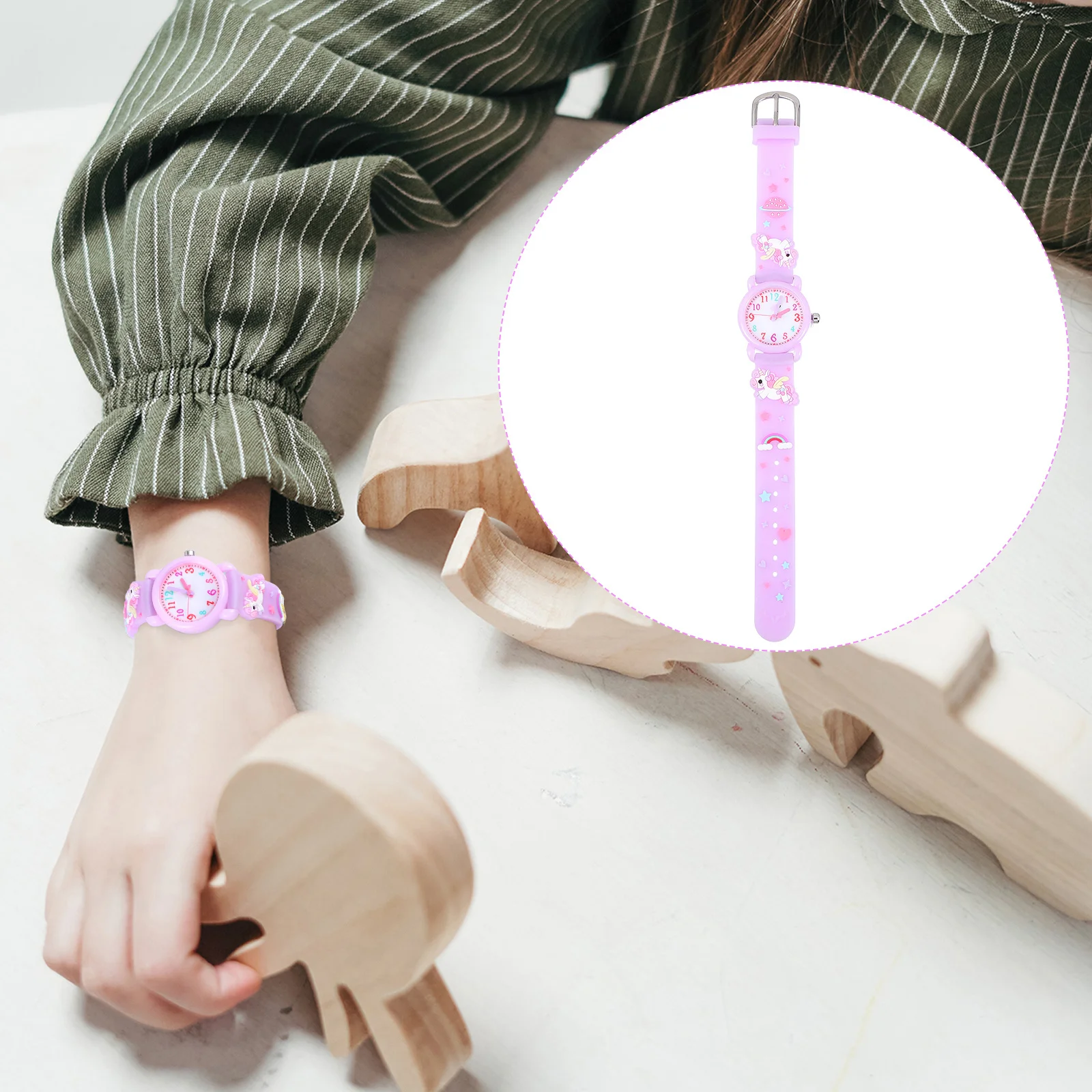 

Kids Unicorn Quartz Watch Waterproof Durable Strap Adjustable Comfortable Wristwatch for Children Learning Time Birthday Gift