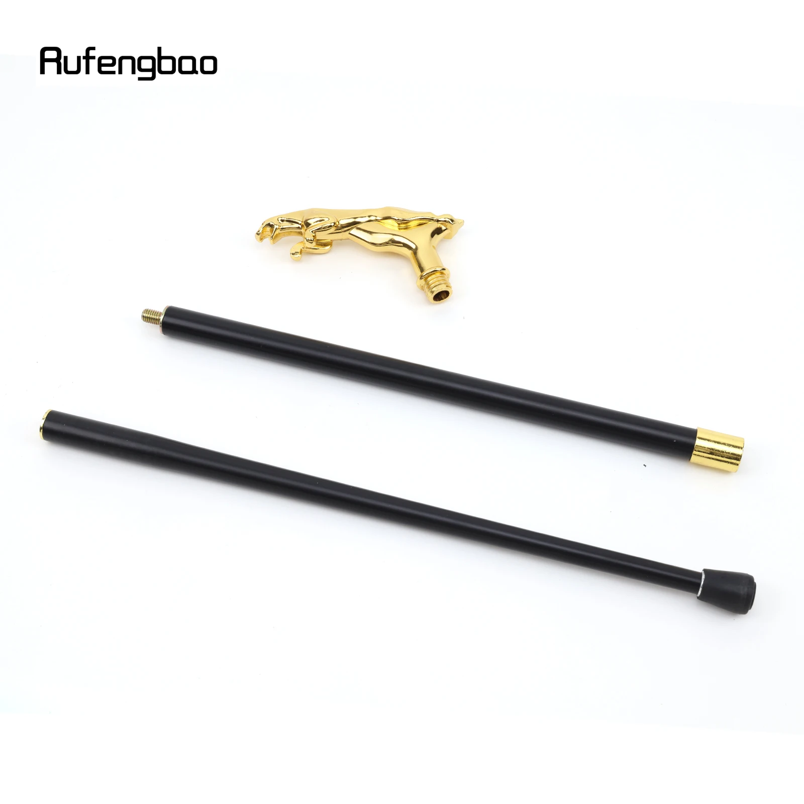 Bastone da passeggio alla moda con manico leopardato di lusso dorato per bastone da passeggio decorativo per feste Elegante bastone da passeggio con